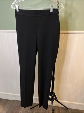 Banana Republic Hayden Black Pull-On Straight Leg Dress Pants. Size 0